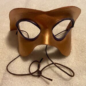 Copper colored Mardi Gras Mask